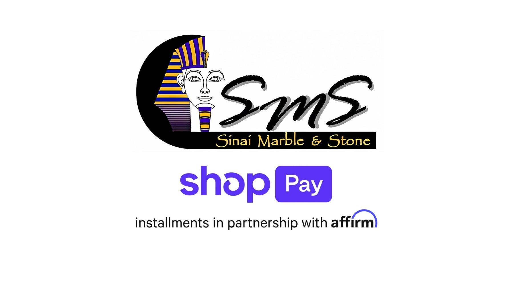 Company logo with Shop Pay logo