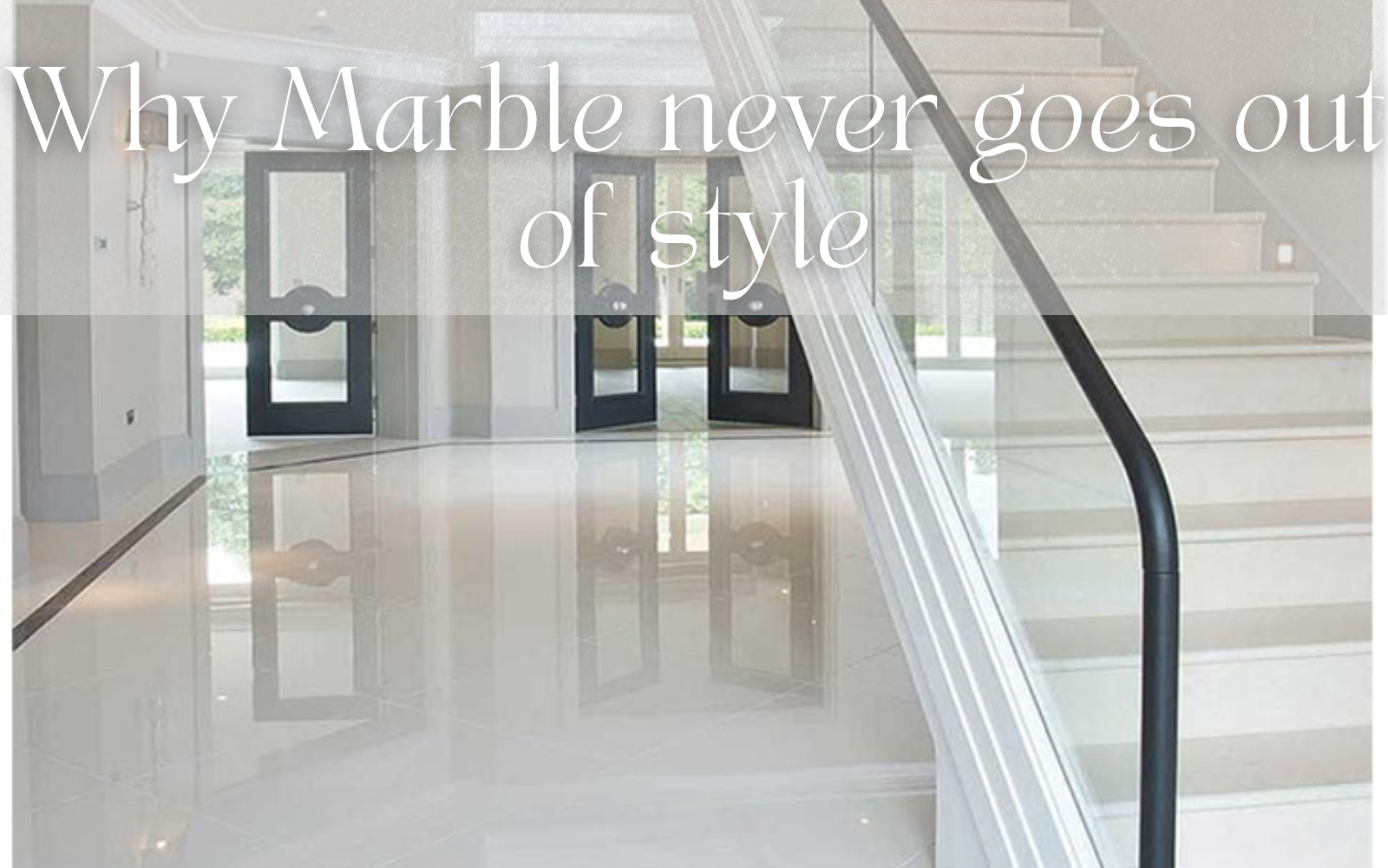 Luxury marble flooring in elegant modern home