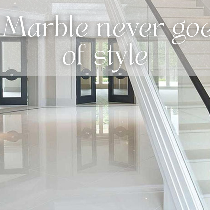 Luxury marble flooring in elegant modern home