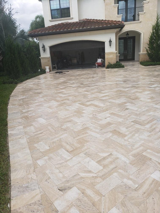 Avorio Travertine 6 x 12 Tumbled Paver