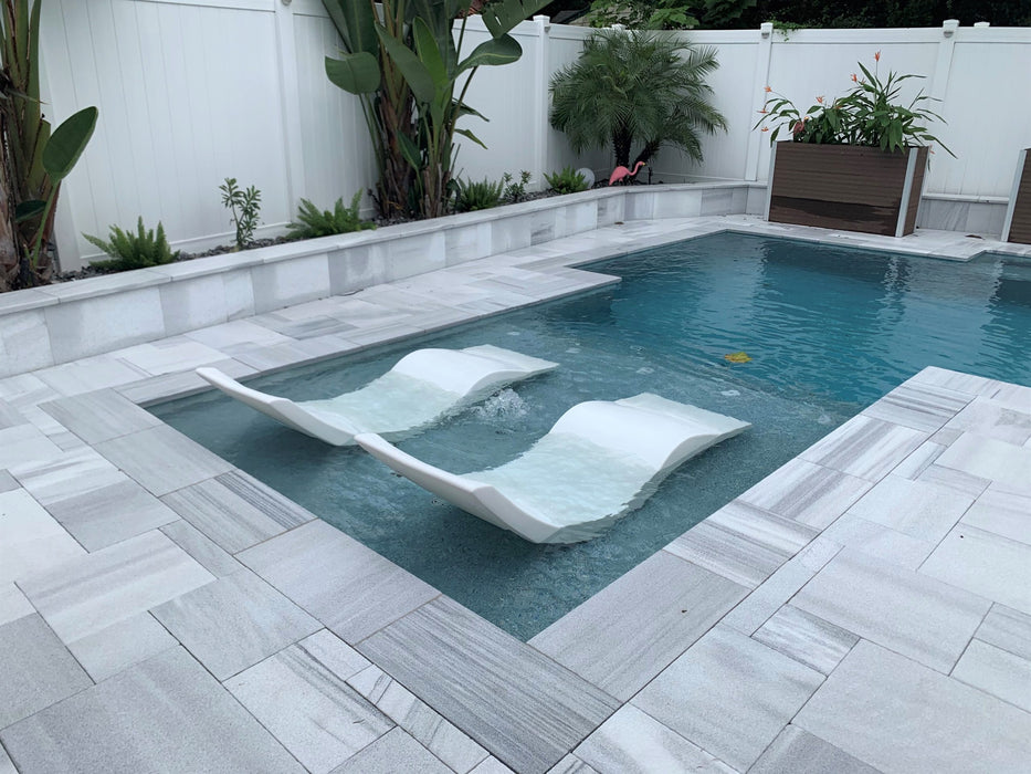 Bianco White Marble 6 x 12 Sandblasted and Brushed Paver