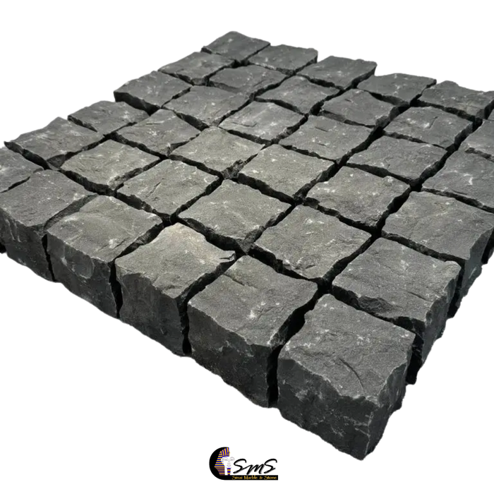 Basalt Cobblestone 4 x 4 x 5cm Tumbled Brushed