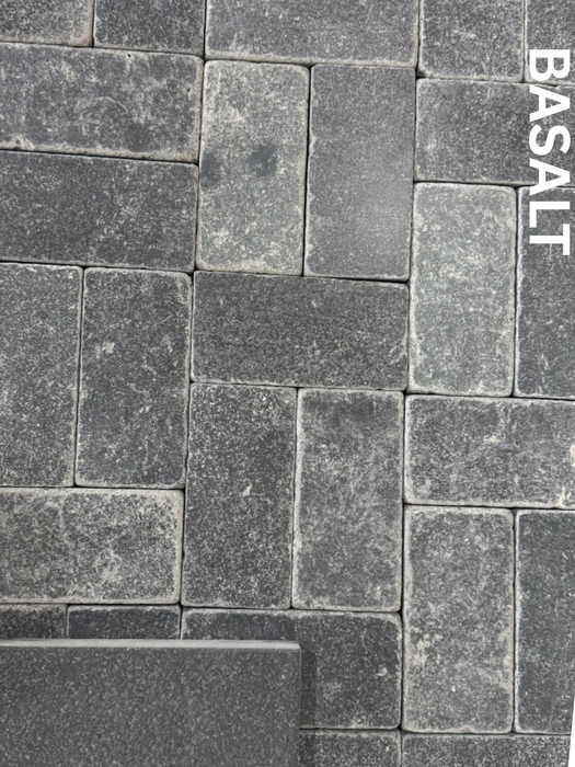 Basalt Paver 4" x 8" x 5cm Tumbled Brushed