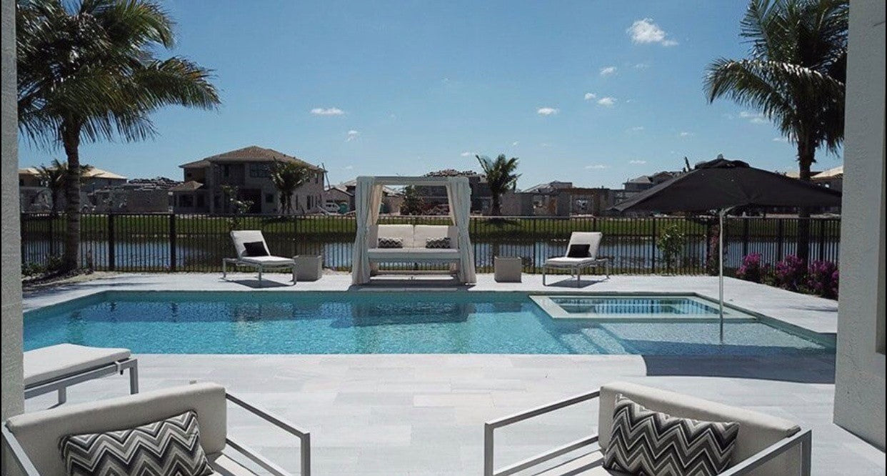 Bianco White Marble 6 x 12 Sandblasted and Brushed Paver