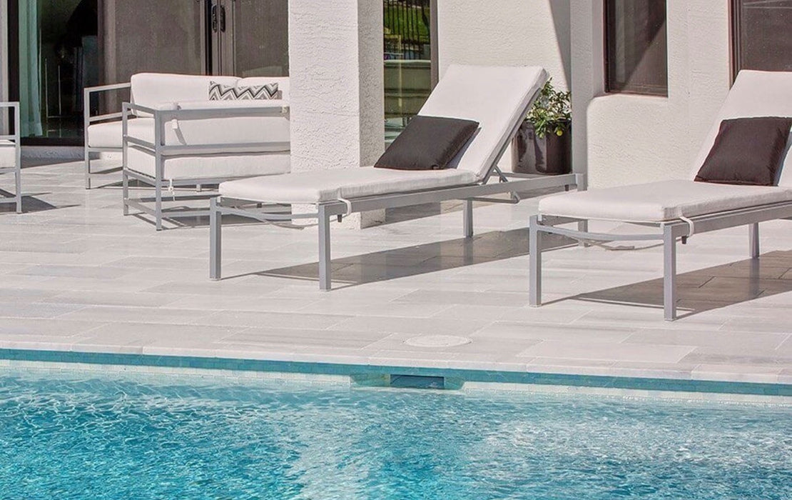 Bianco White Marble 6 x 12 Sandblasted and Brushed Paver