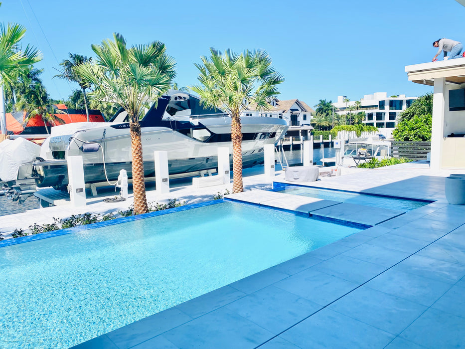 Bianco White Marble Sandblasted Brushed French Pattern Paver