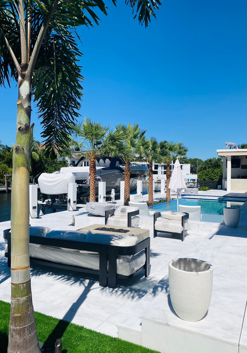 Bianco White Marble Sandblasted Brushed French Pattern Paver