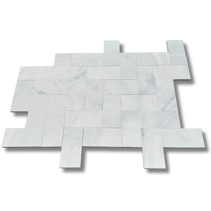 Bianco White Marble 6 x 12 Sandblasted and Brushed Paver