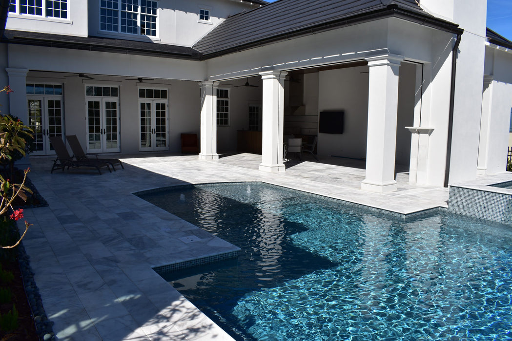 Carrera Marble 12 x 24 Tumbled Paver