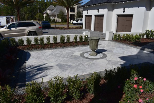 Carrera Marble French Pattern Tumbled Paver