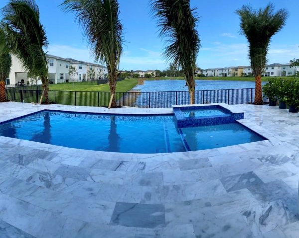 Carrera Marble French Pattern Tumbled Paver