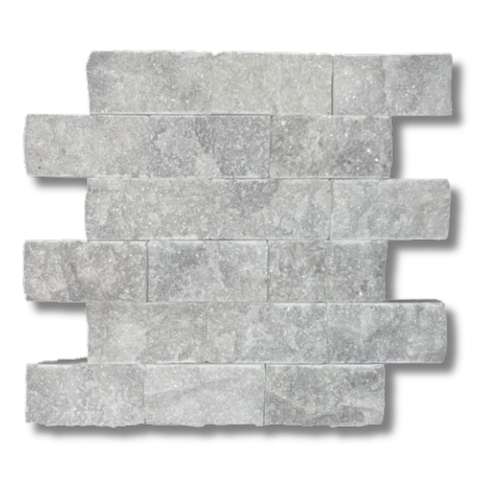 Carrera Marble 2 x 4 Split Face Mosaic Tile