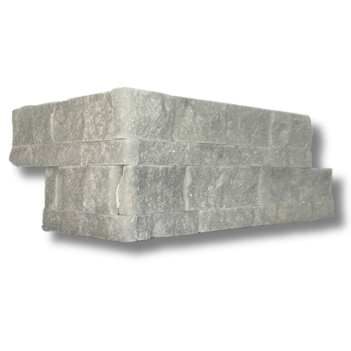 Carrera Marble 6 x 24 Split Face Corner Ledger Panel