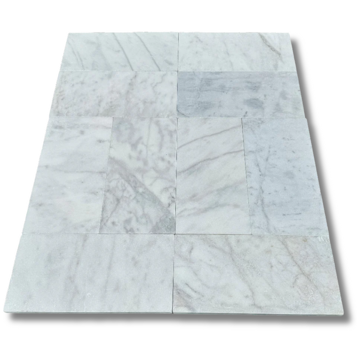 Carrera Marble 12 x 24 Tumbled Paver