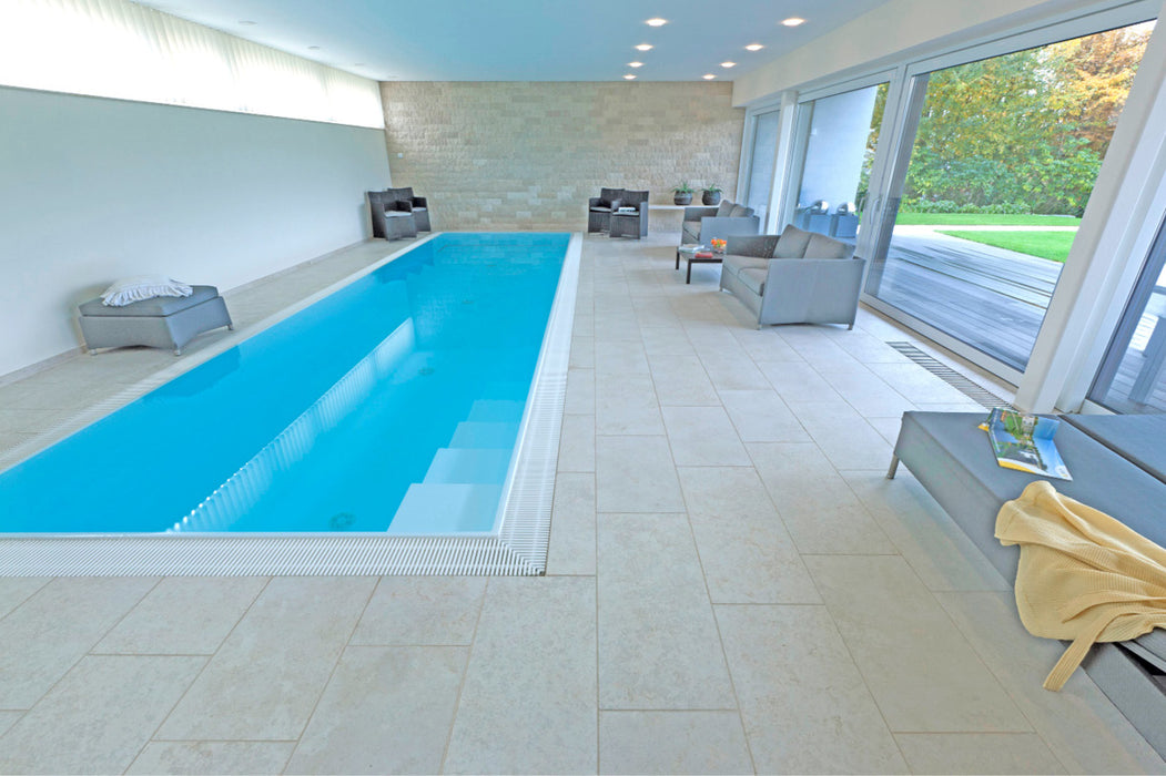 Crema Bella Paver 12 x 24 x 3 Cm Bush Hammered and Brushed