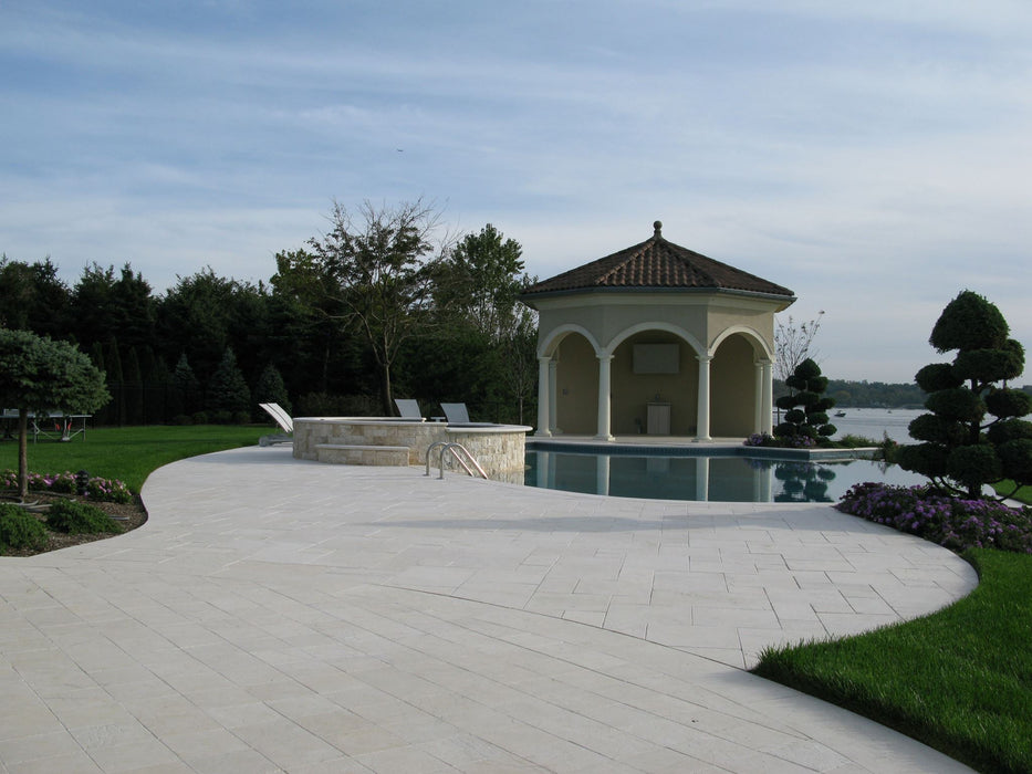 Crema Bella Paver 12 x 24 x 3 Cm Bush Hammered and Brushed