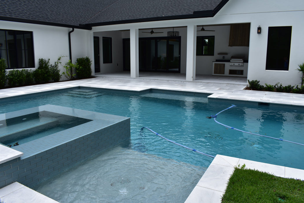 Gray Blue Tahoe French Pattern Sandblasted Paver