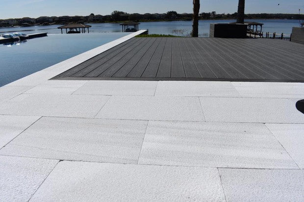 Bianco White Marble 6 x 12 Sandblasted and Brushed Paver