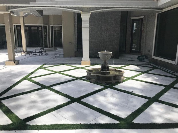 Bianco White Marble 6 x 12 Sandblasted and Brushed Paver