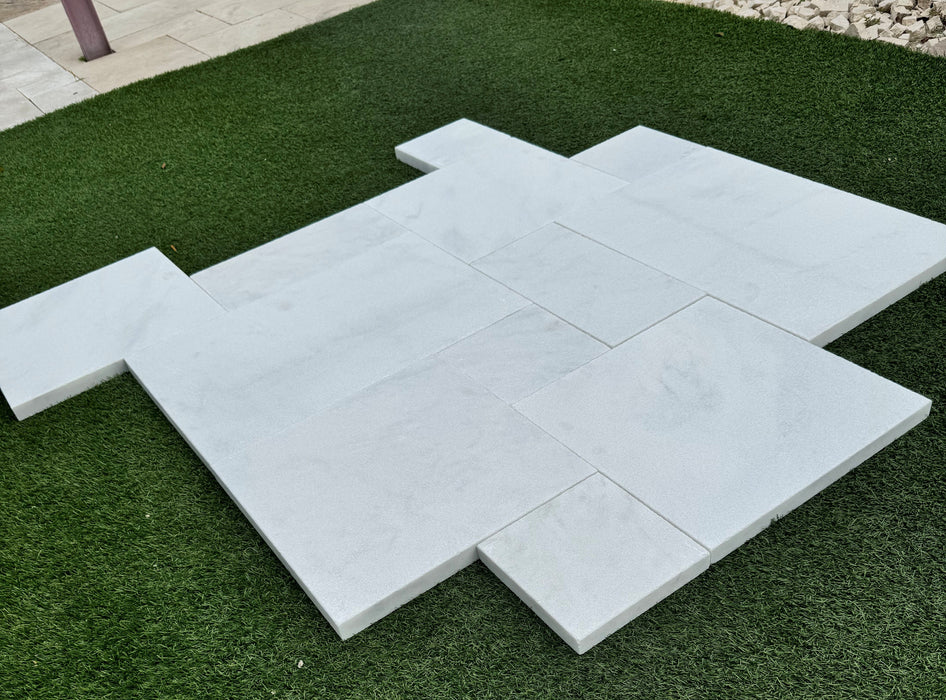 Fantasy White French Pattern SandBlasted and Tumbled Paver