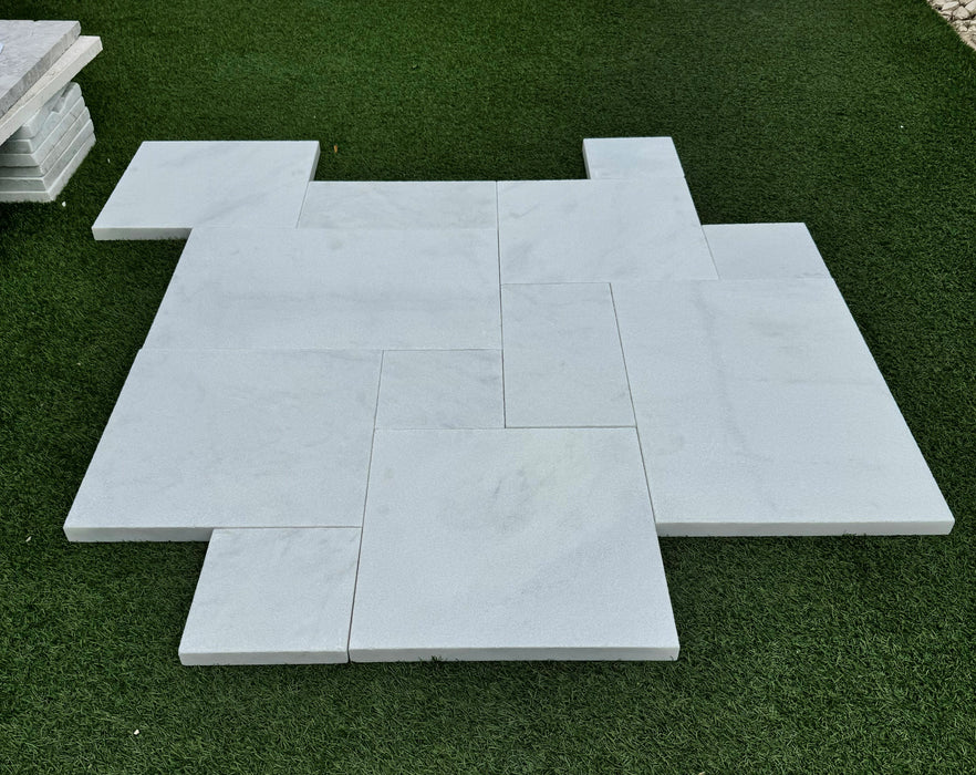 Fantasy White French Pattern SandBlasted and Tumbled Paver