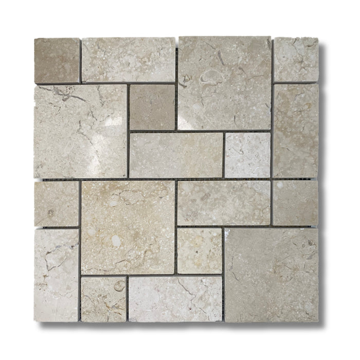 Galala Cream Pattern Polished Mosaic Tile