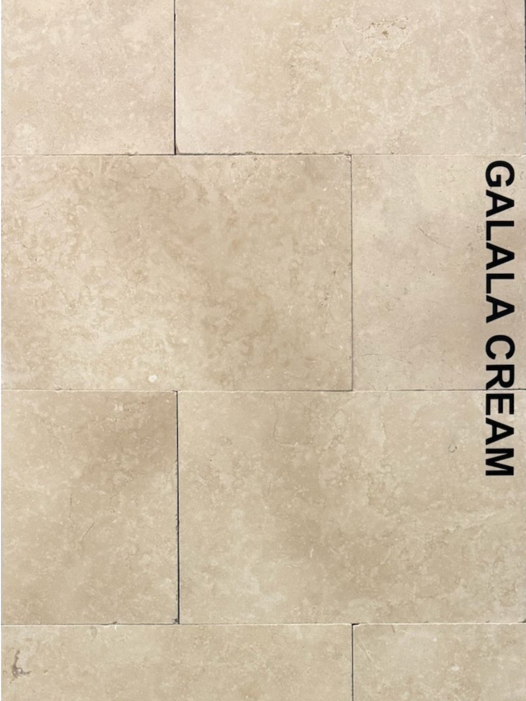Galala Cream French Pattern Tumbled Tile — Sinai Marble and Stone