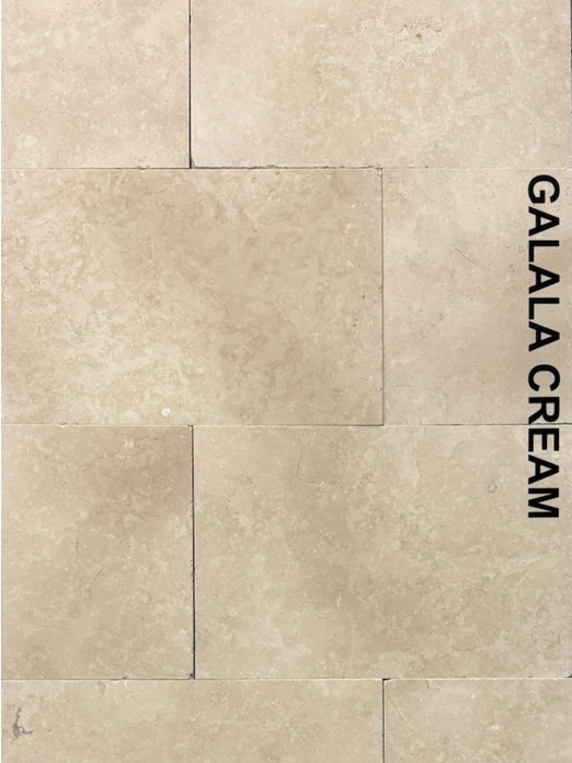 GALALA CREAM PAVERS TUMBLED POOL COPING 12X24