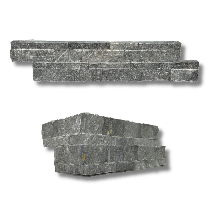 Gray Blue Tahoe 6 x 24 Split Face Corner Ledger Panel