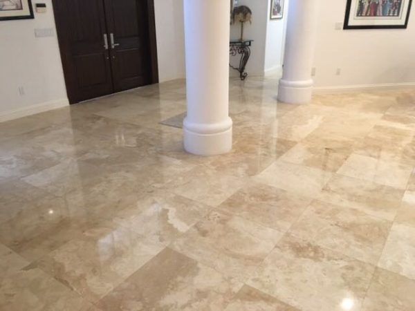 Ivory Travertine 24 x 24 Filled and Honed Tile