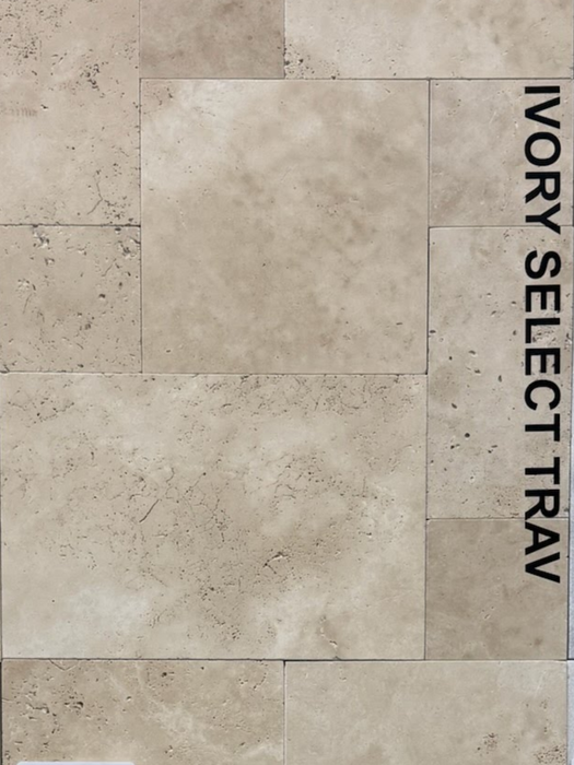 TRAV IVORY PAVERS 4X8 TUMBLED REMODELING COPING