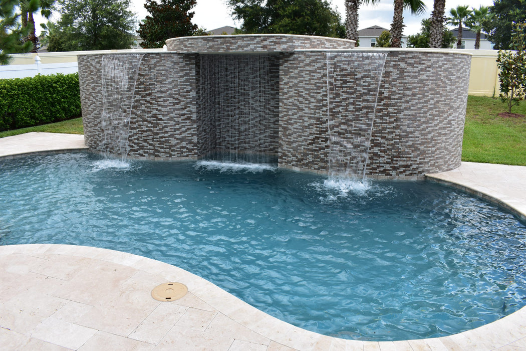 Ivory Travertine French Pattern Tumbled Paver Select