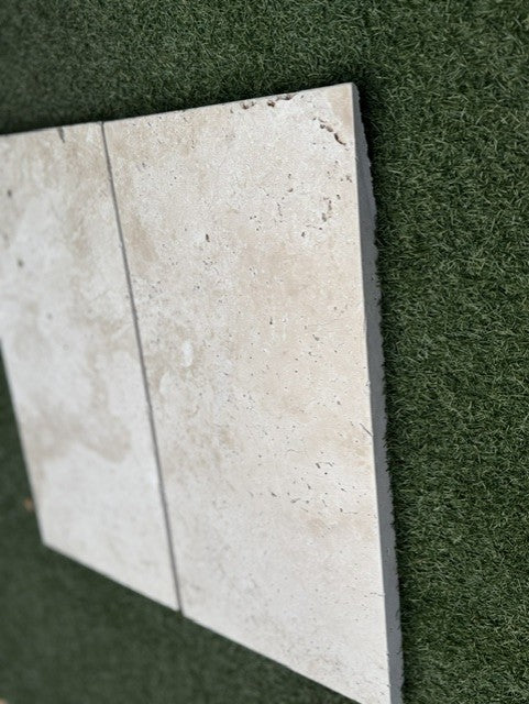 Ivory Travertine Paver 12 x 24 Tumbled