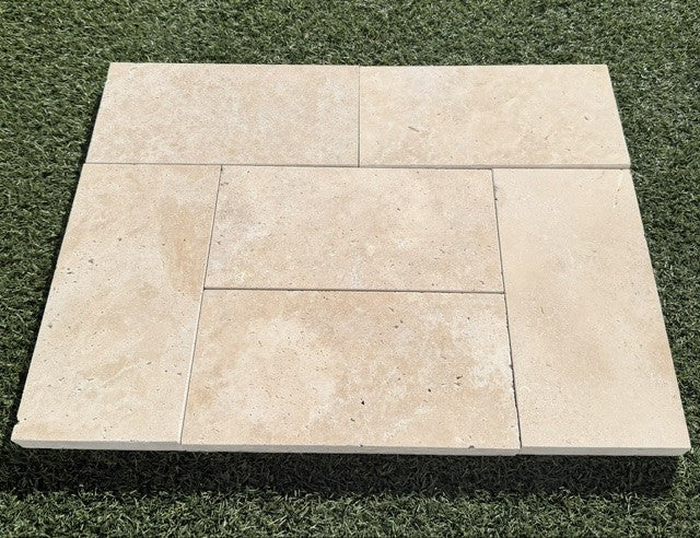 Ivory Travertine Paver 6 X 12 Tumbled