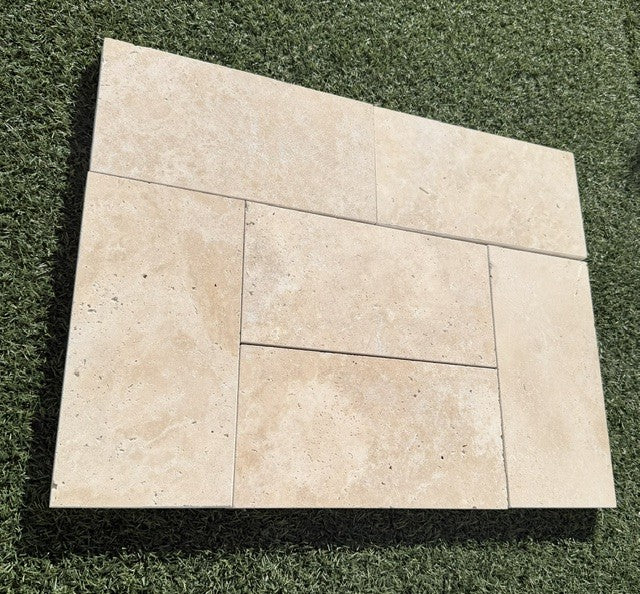Ivory Travertine Paver 6 X 12 Tumbled