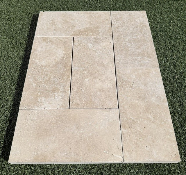 Ivory Travertine Paver 6 X 12 Tumbled