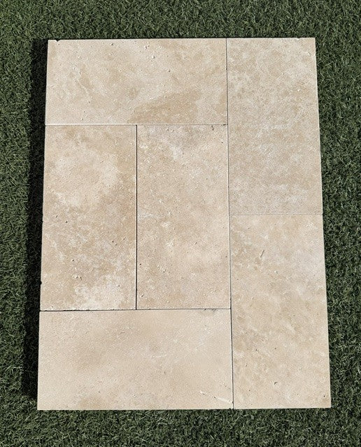 Ivory Travertine Paver 6 X 12 Tumbled