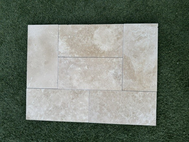 Ivory Travertine Paver 6 X 12 Tumbled