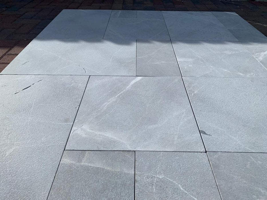 Mikaella Grey French Pattern Leathered Paver