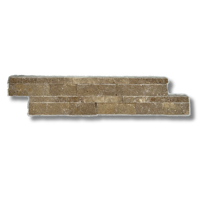 Noche Travertine 6 x 24 Split Face Ledger Panel