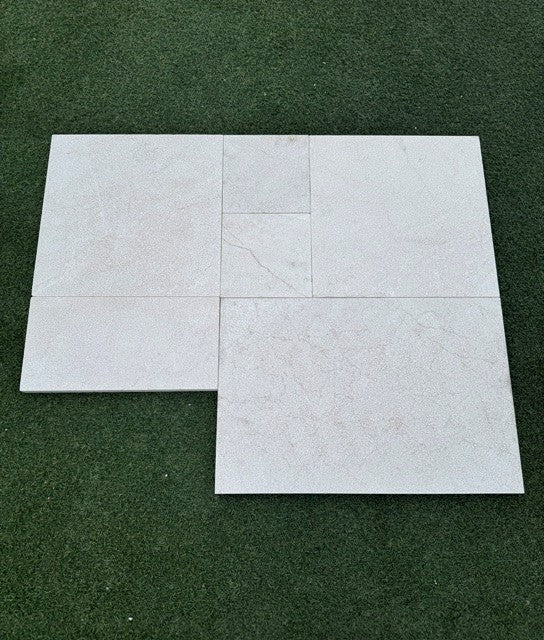 Pearl Beige French Pattern Tumbled Paver