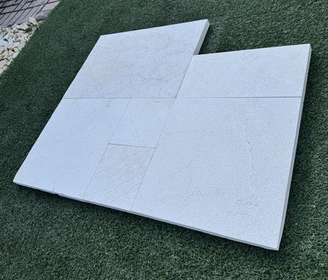 Pearl Beige French Pattern Tumbled Paver