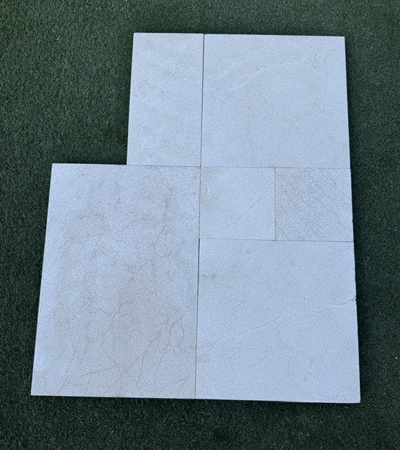 Pearl Beige French Pattern Tumbled Paver