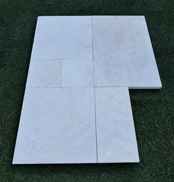 Pearl Beige French Pattern Tumbled Paver
