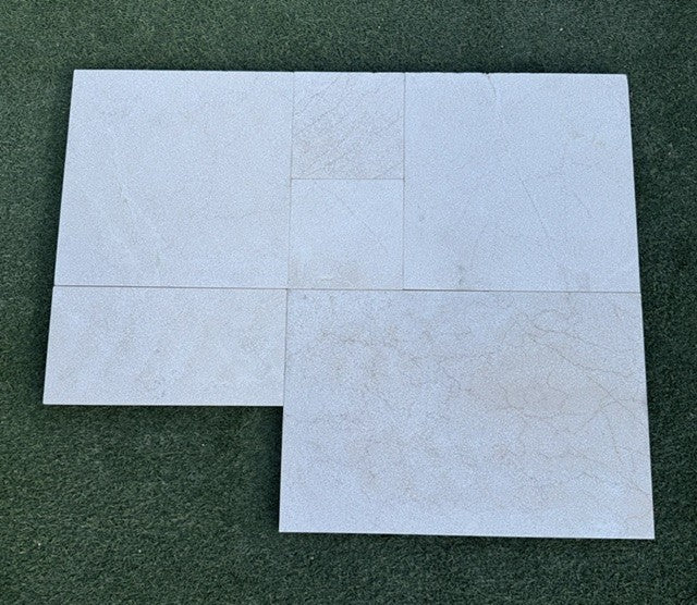 Pearl Beige French Pattern Tumbled Paver