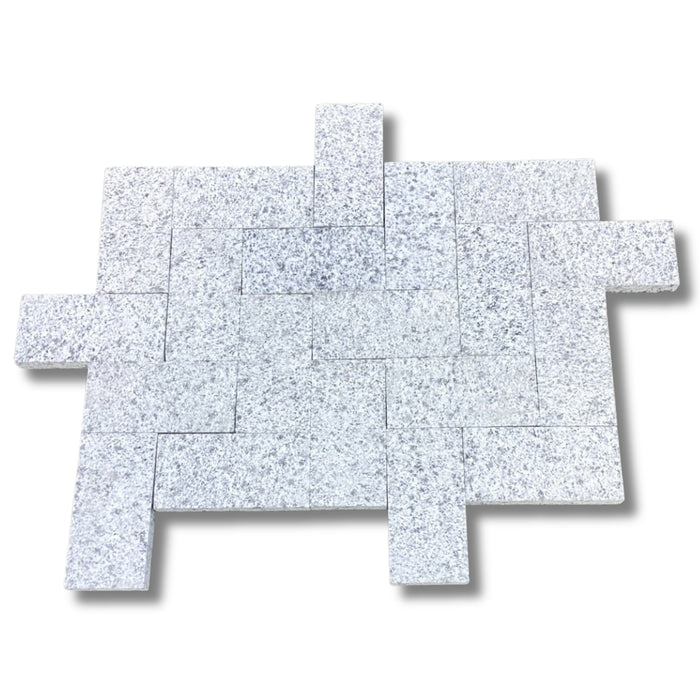 Platinum Granite 4 x 8 Sandblasted and Brushed Paver