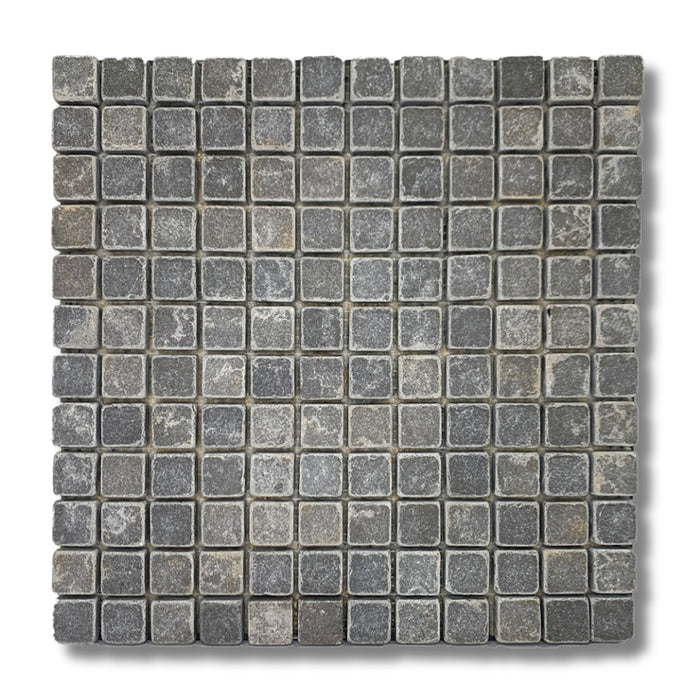 Royal Grey 1 x 1 Tumbled Mosaic Tile