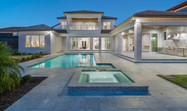 Gray Blue Tahoe French Pattern Sandblasted Paver