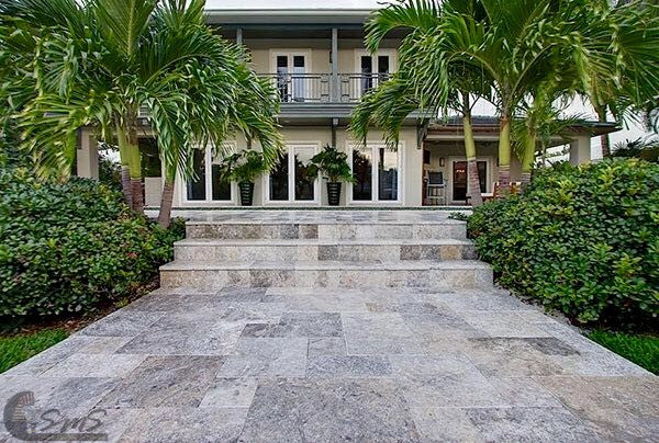 Silver Travertine 6 x 12 Stone Drain