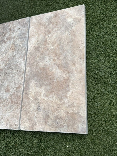 Silver Travertine Paver 12 x 24 x 3 Cm Tumbled